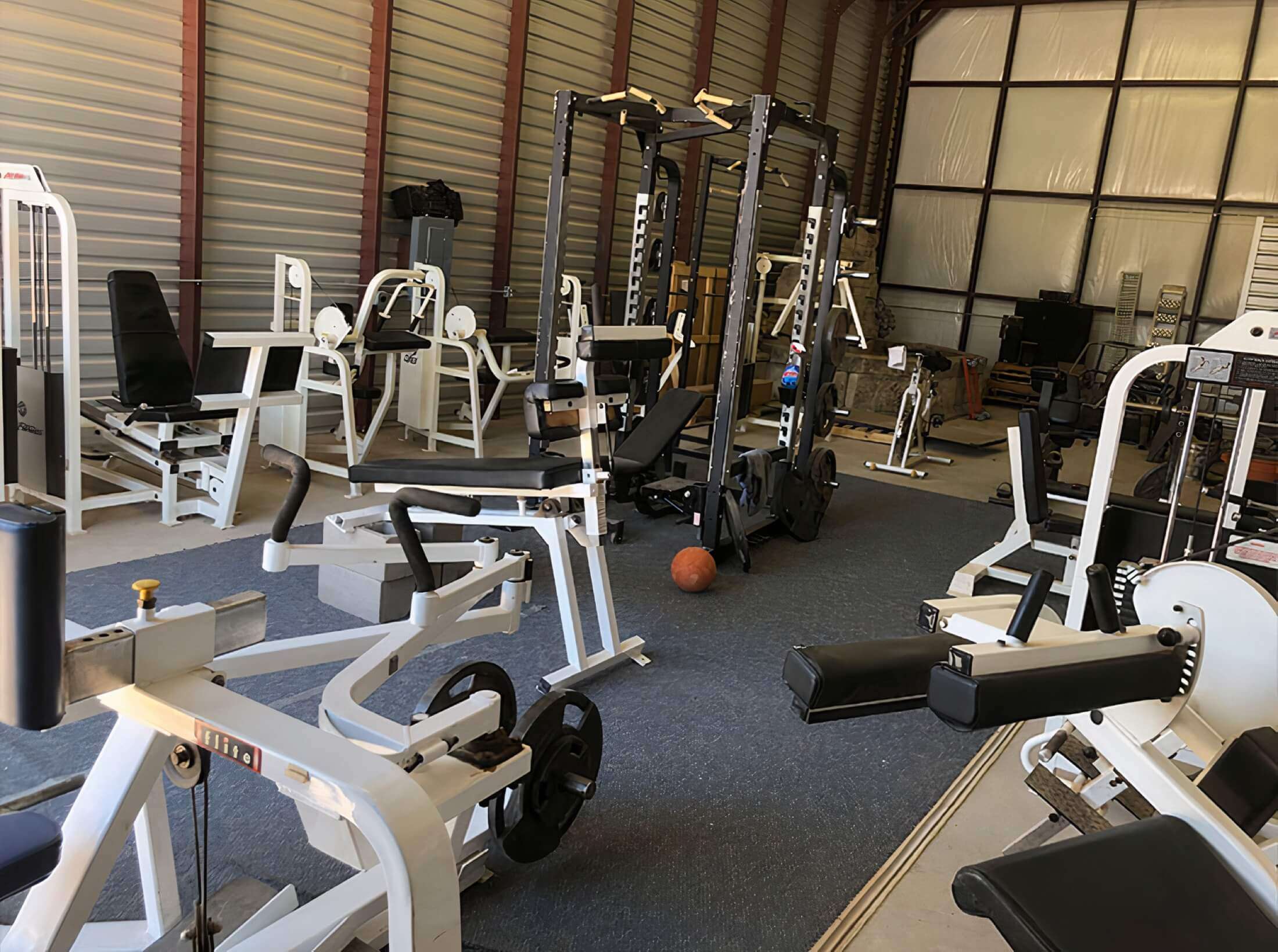 Gym in a online storage unit